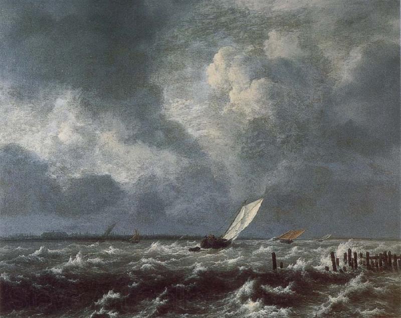 Jacob van Ruisdael View of Het Lj on a Stormy Day Norge oil painting art